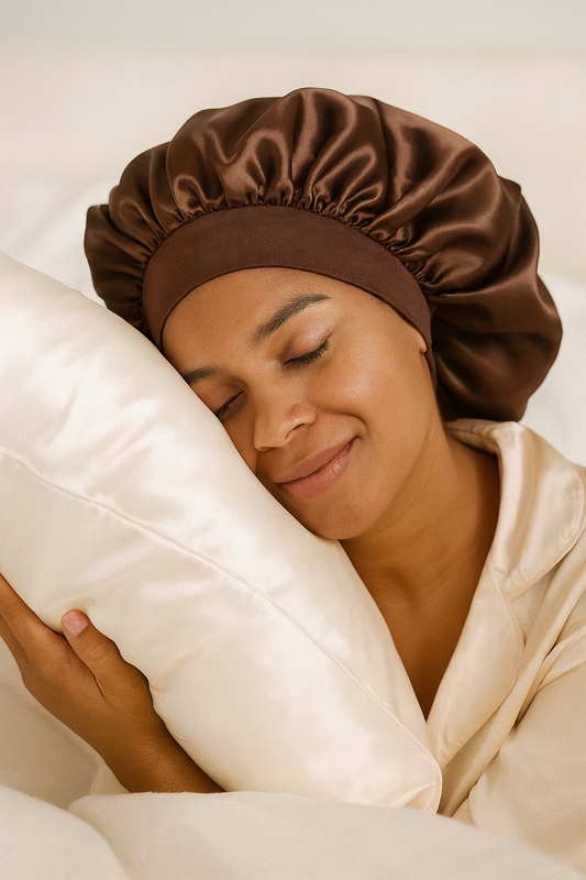 Wide Band Silk Bonnet