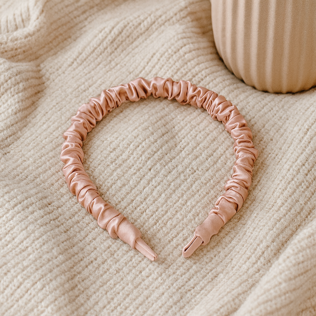 Ruched Silk Headband